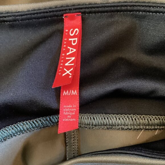 Spanx‎ Faux Leather Leggings Size Medium Camo Matte High-Waist Stretch - Picture 7 of 8